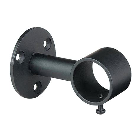 black metal curtain rod brackets|single curtain rod bracket metal.